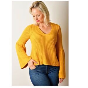 Anthropologie THML bell sleeve sweater